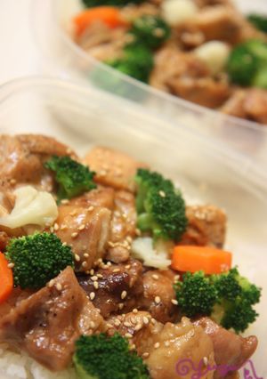 早い＆簡単！！！鶏もも肉の照り焼き丼弁当-レシピのメイン写真
