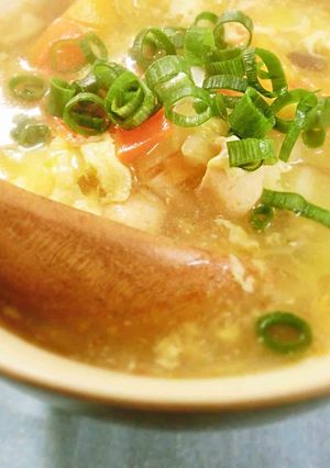 【冷蔵庫掃除】残った野菜で酸辣湯-レシピのメイン写真