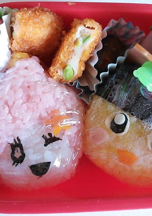 キャラ弁　まめっち＆ひめスペっち-レシピのメイン写真