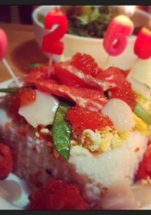 誕生日に寿司ケーキ-レシピのメイン写真