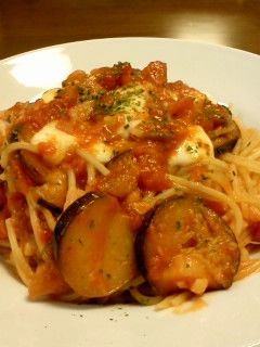 ☆ナスとモッツァレラのトマトパスタ☆-レシピのメイン写真