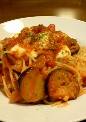 ☆ナスとモッツァレラのトマトパスタ☆-レシピのメイン写真