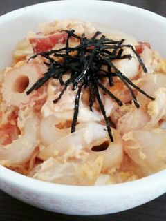 めんつゆで簡単!ちくわの卵丼-レシピのメイン写真