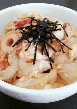 めんつゆで簡単！ちくわの卵丼-レシピのメイン写真