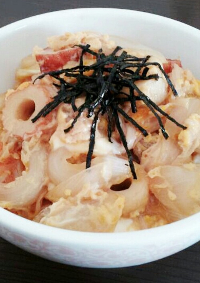 めんつゆで簡単！ちくわの卵丼-レシピのメイン写真