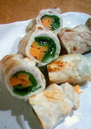 豚しゃぶ肉で野菜巻き-レシピのメイン写真