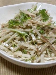 水菜とごぼうのサラダ-レシピのメイン写真