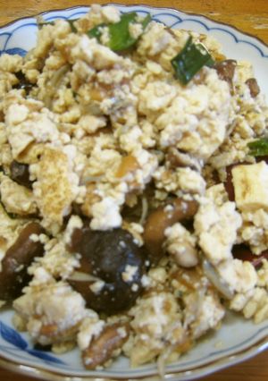小料理店風？梅干し、こうなごの炒り豆腐-レシピのメイン写真
