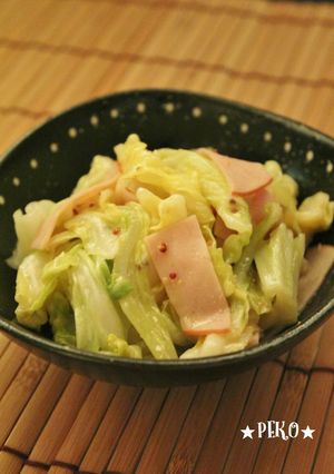 簡単♪キャベツとハムの粒マスタードサラダ-レシピのメイン写真
