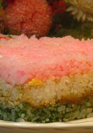 ひし形ずし（ひな祭り用おすし）-レシピのメイン写真