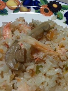 炊飯器で簡単☆カニピラフ♪-レシピのメイン写真