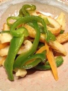 ピーマンとにんじんと竹輪の炒め煮-レシピのメイン写真