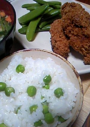 まめまめっ！グリーンピースご飯☆-レシピのメイン写真