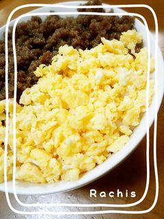 牛そぼろ&卵そぼろで!2色丼♪-レシピのメイン写真