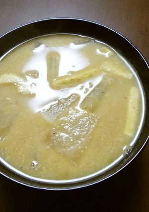 簡単かす汁☆奈良漬の味噌をリサイクル！-レシピのメイン写真