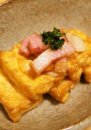 揚げだし豆腐のガーリックベーコン焼き-レシピのメイン写真