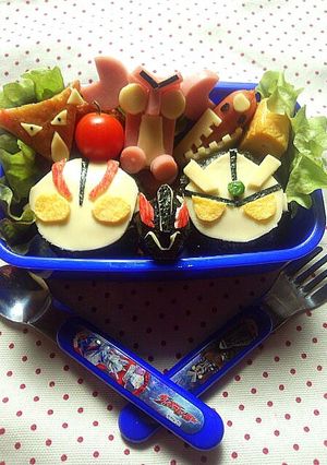 改良☆キャラ弁・幼稚園☆ウルトラマン弁当-レシピのメイン写真