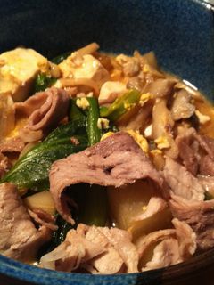 きのこたっぷり肉豆腐煮-レシピのメイン写真