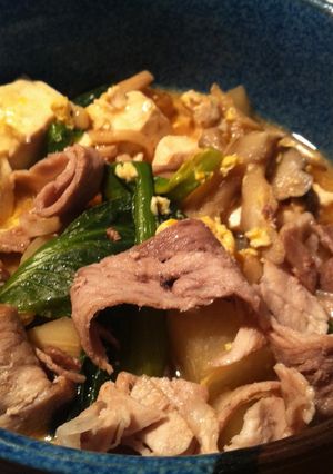 きのこたっぷり肉豆腐煮-レシピのメイン写真
