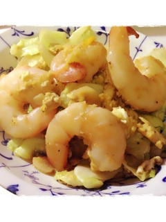 エビと卵とキャベツのオイスターソース炒め-レシピのメイン写真