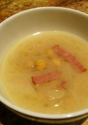 ヒヨコ豆の白味噌スープ-レシピのメイン写真