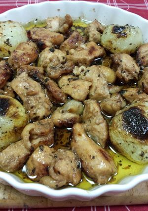 鶏のアヘージョ蜂蜜と黒酢-レシピのメイン写真