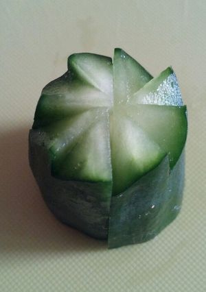 きゅうりの飾り切り♪マヨネーズ味-レシピのメイン写真