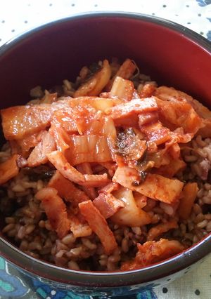 簡単過ぎるベーコンキムチ丼-レシピのメイン写真