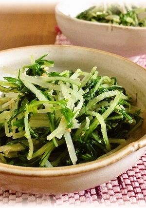 金ごまゴマ香る。水菜のごまたっぷりナムル-レシピのメイン写真