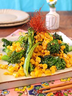 菜の花とコーンのコンソメマスタード炒め☆-レシピのメイン写真