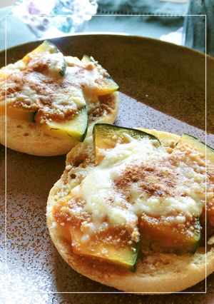 南瓜の黒蜜醤油チーズトースト-レシピのメイン写真