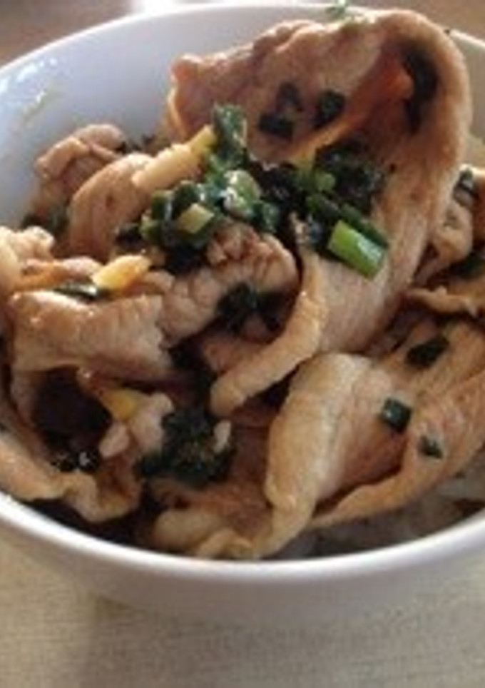 ネギ塩だれの豚丼-レシピのメイン写真