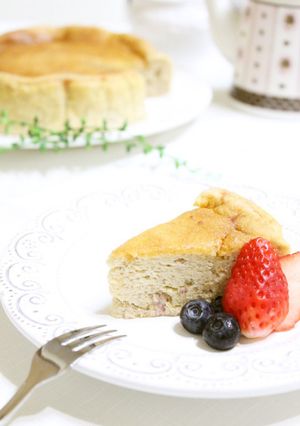 シュワ~ととろける*苺スフレチーズケーキ-レシピのメイン写真