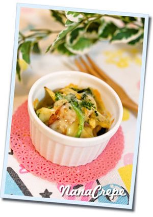 ごぼう&ほうれん草のマヨカレーチーズ焼き-レシピのメイン写真