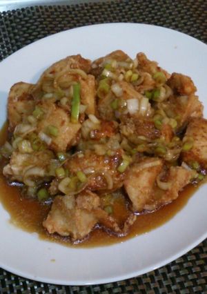 鶏肉と長ねぎソースの簡単ユーリンチー-レシピのメイン写真