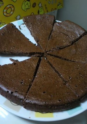 炊飯器でふわふわチョコケーキ(家用)-レシピのメイン写真