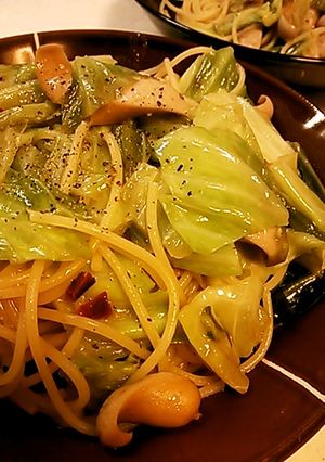 キャベツとソーセージの和風ペペロンチーノ-レシピのメイン写真