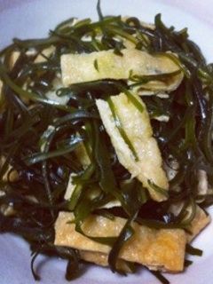 きざみ昆布と油揚げの炒め物-レシピのメイン写真