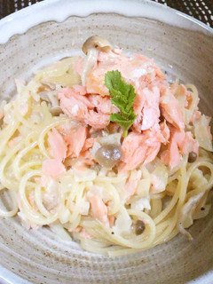 鮭の味噌クリームパスタ☆-レシピのメイン写真