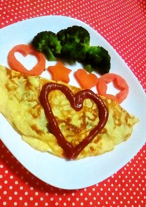 娘のための♥野菜とチーズのオムレツ♥-レシピのメイン写真