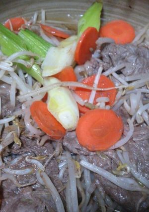 簡単だけど美味しい、牛もやし鍋-レシピのメイン写真
