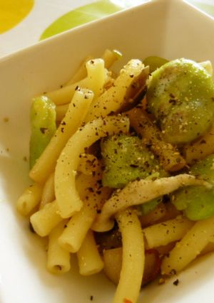 ☆そら豆としめじのペペロンチーノパスタ-レシピのメイン写真