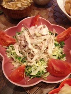簡単☆レンジで蒸し鶏の明太マヨサラダ-レシピのメイン写真