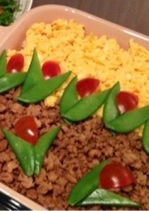 春を感じるそぼろご飯♡-レシピのメイン写真