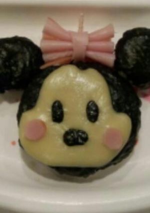 キャラ弁　簡単！ミニーちゃんおにぎり-レシピのメイン写真