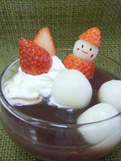 ●いちご大福風ぜんざい-レシピのメイン写真