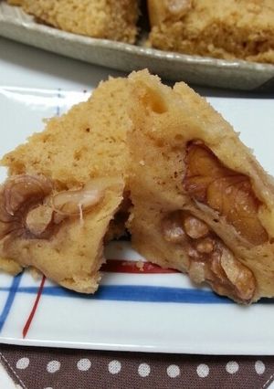 レンジで簡単♪黒糖蒸しパン～くるみ入り～-レシピのメイン写真