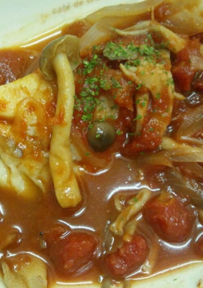 鱈ときのこのトマト煮-レシピのメイン写真