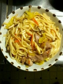 3月8日晩飯 【焼うどん】-レシピのメイン写真