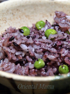 彩る黒米グリーンピースゆかりご飯-レシピのメイン写真